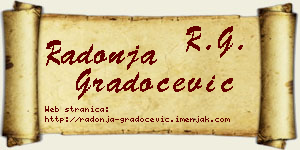 Radonja Gradoćević vizit kartica